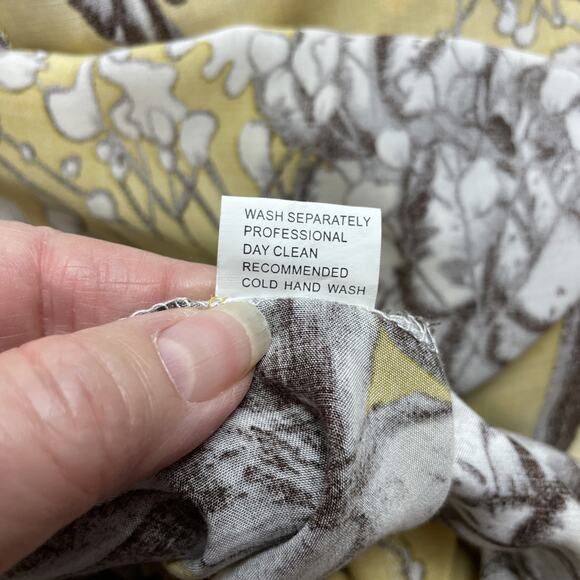 Jaase Karlie‎ Maxi Dress Womens L Yellow Golden Lillies Floral Off Shoulder Boho - Picture 6 of 9